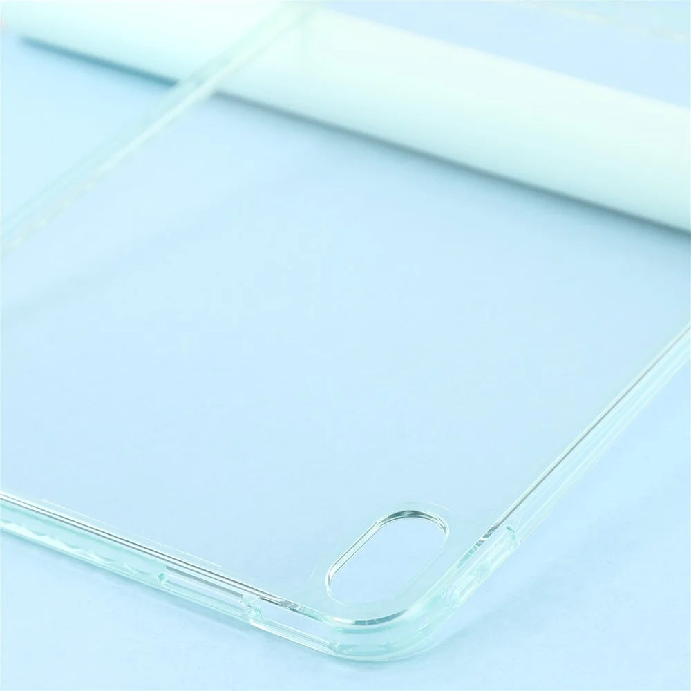 For iPad (2025) / 10.9 (2022) Case Flexible TPU + Acrylic Tablet Shockproof Protective Cover - Light Green - 4