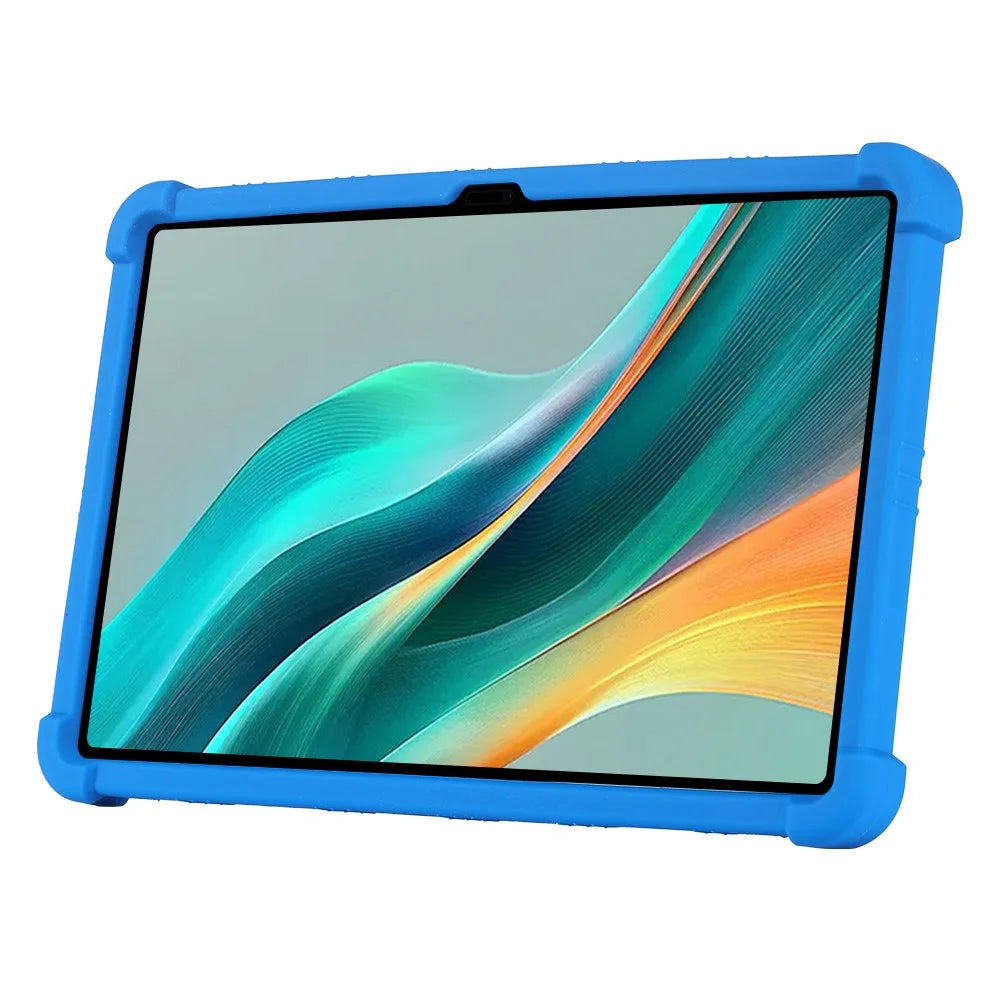 For Teclast T60AI / Doogee T36 Silicone Case with Kickstand Rugged Protective Cover - Dark Blue - 2