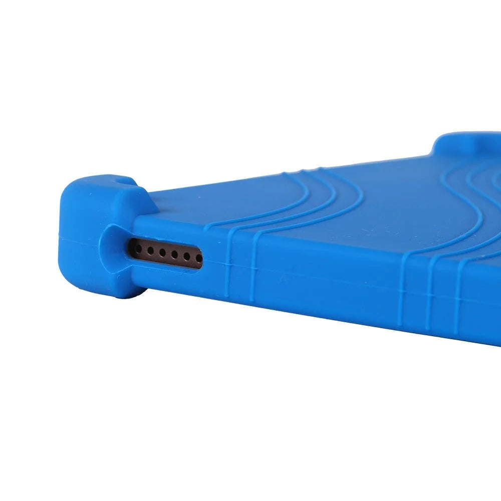 For Teclast T60AI / Doogee T36 Silicone Case with Kickstand Rugged Protective Cover - Dark Blue - 6