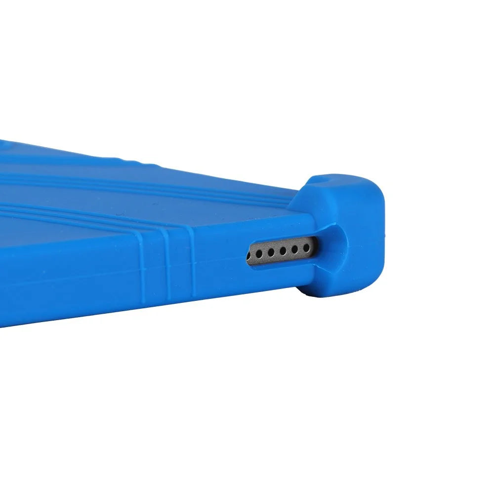 For Teclast T60AI / Doogee T36 Silicone Case with Kickstand Rugged Protective Cover - Dark Blue - 7
