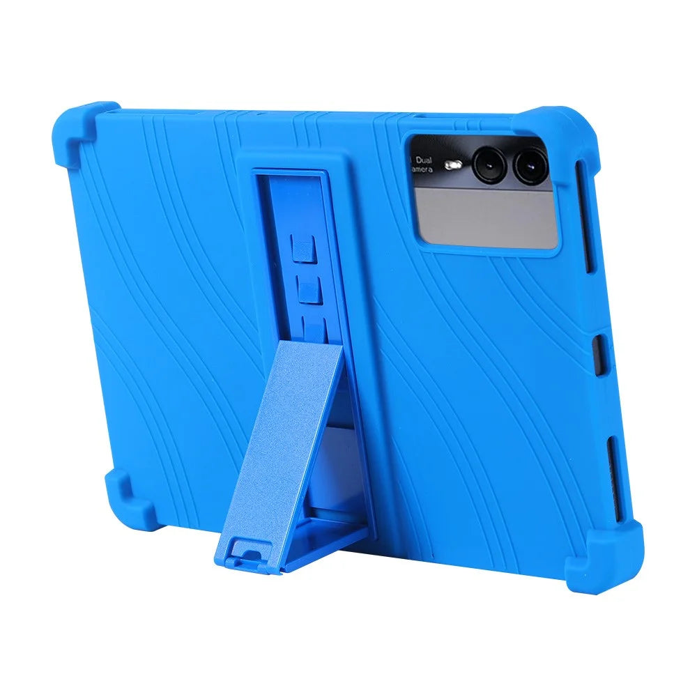 For Hotwav Pad 11 Silicone Case with Kickstand Rugged Protective Cover - Dark Blue - 2