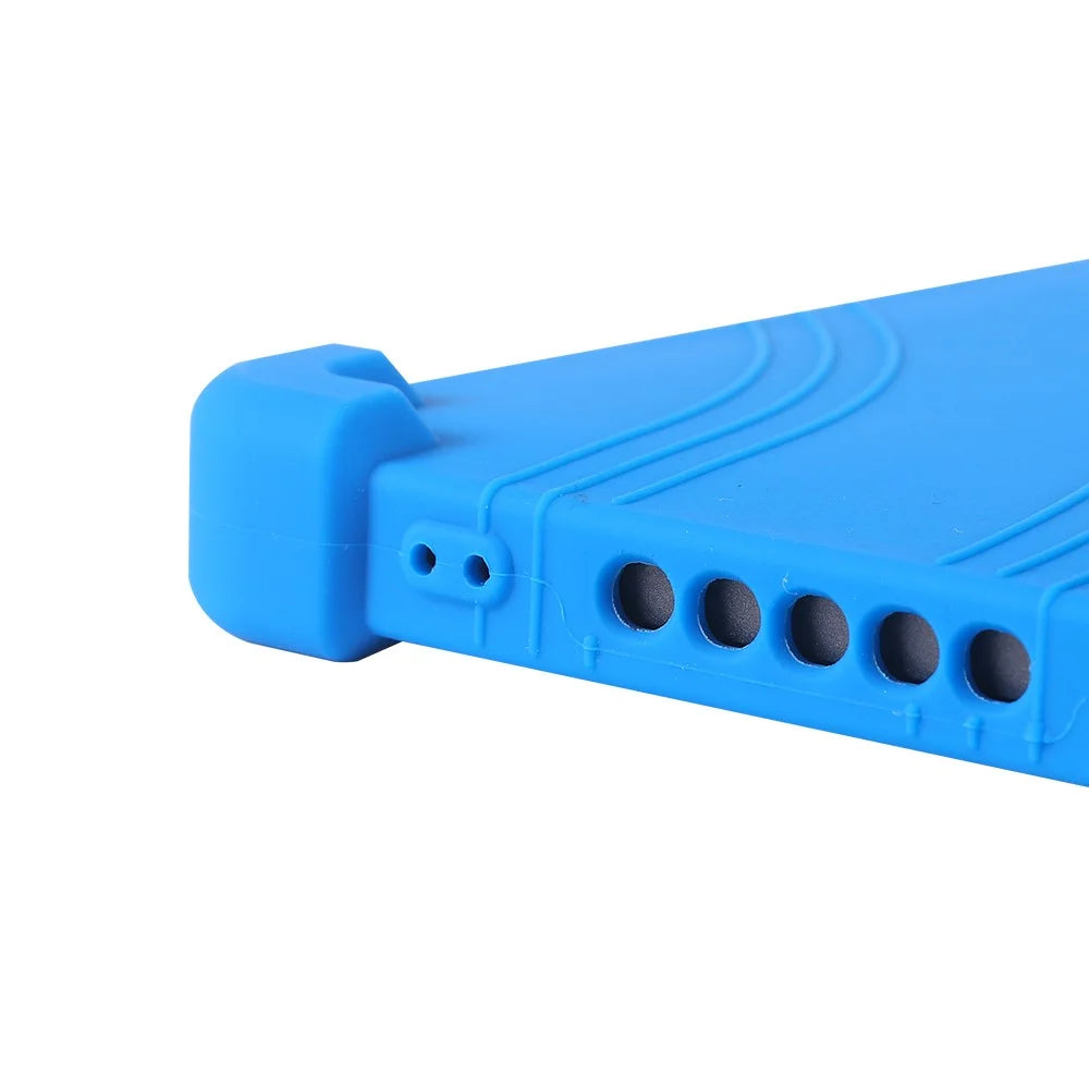 For Hotwav Pad 11 Silicone Case with Kickstand Rugged Protective Cover - Dark Blue - 7