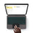 For Huawei Qingyun C7 (2nd Gen) Leather Case + Touchpad Bluetooth-Compatible Keyboard with Backlit - 3