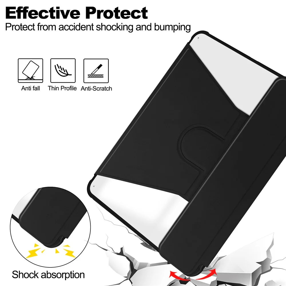 For iPad Air 11 (2026) / (2025) / (2024) Case Rotary Stand PU Leather + Acrylic Tablet Cover with Keyboard - Black - 5