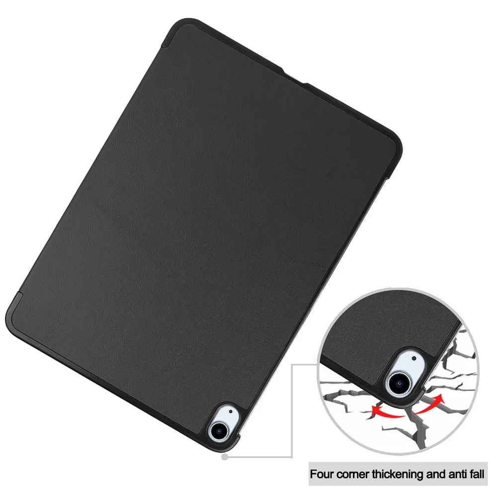 For iPad Air 11 (2026) / (2025) / (2024) Case Anti-Drop Leather Stand Tablet Cover - Black - 7