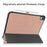For iPad (2025)/10.9 (2022) Case Anti-Drop Leather Tri-fold Stand Tablet Cover - Rose Gold - 4
