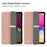 For iPad (2025)/10.9 (2022) Case Anti-Drop Leather Tri-fold Stand Tablet Cover - Rose Gold - 5