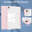 For iPad Air 13 (2026) / (2025) / (2024) Case Clear Acrylic Leather Tablet Cover Support Auto Sleep / Wake - Pink - 6