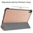 For iPad Air 13 (2026) / (2025) / (2024) Case Anti-Drop Leather Stand Tablet Cover - Rose Gold - 4