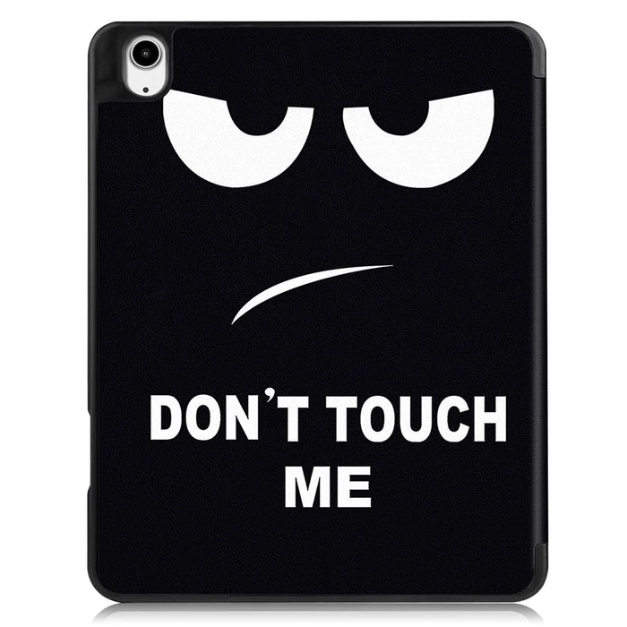 For iPad Air 13 (2026) / (2025) / (2024) Tablet Case Pattern Printing Tri-Fold Stand Leather + TPU Cover with Pen Holder - Don't Touch Me - 7