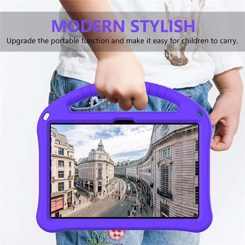For Lenovo Tab TB311FU Case EVA Tablet Cover with Handle Kickstand Children Friendly - Purple - 5