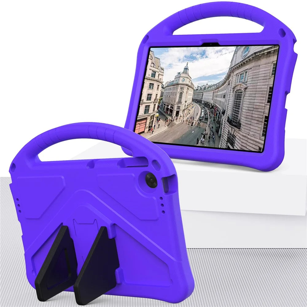 For Lenovo Tab TB311FU Case EVA Tablet Cover with Handle Kickstand Children Friendly - Purple - 7