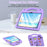 For Lenovo Tab TB311FU Case Kids Cartoon Patterns Hand Grip Kickstand Tablet EVA Cover - Purple - 2