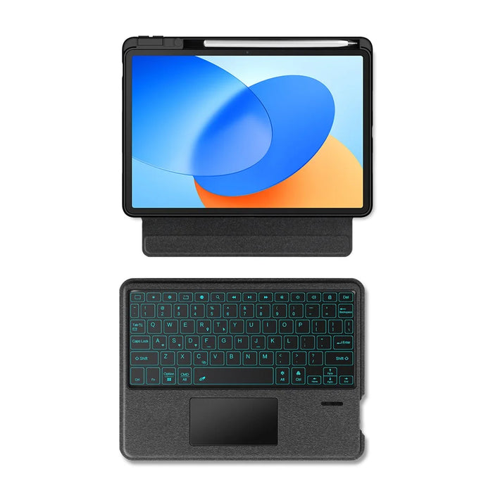 For Huawei Hi MatePad 11.5 2024 Leather Case + Bluetooth-Compatible Keyboard with Backlight Trackpad - 2