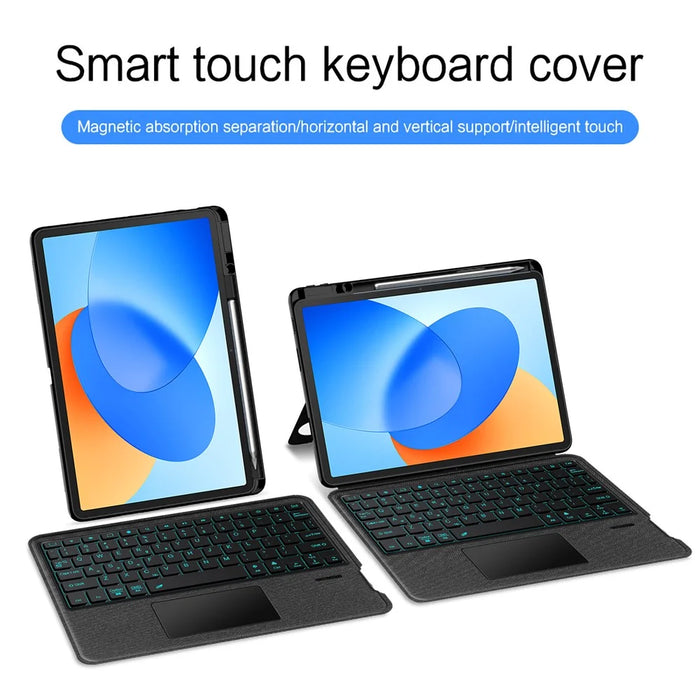 For Huawei Hi MatePad 11.5 2024 Leather Case + Bluetooth-Compatible Keyboard with Backlight Trackpad - 4