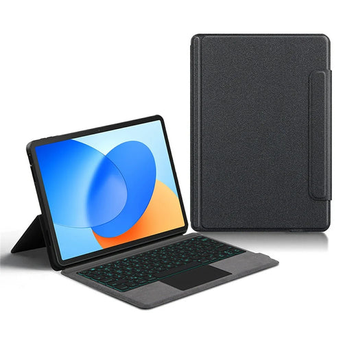 For Huawei Hi MatePad 11.5 2024 Leather Case + Touchpad Bluetooth-Compatible Keyboard with Backlit - 1