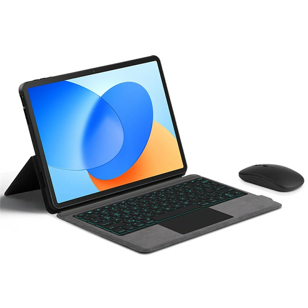 For Huawei Hi MatePad 11.5 2024 Leather Case + Touchpad Bluetooth-Compatible Keyboard with Backlit - 3