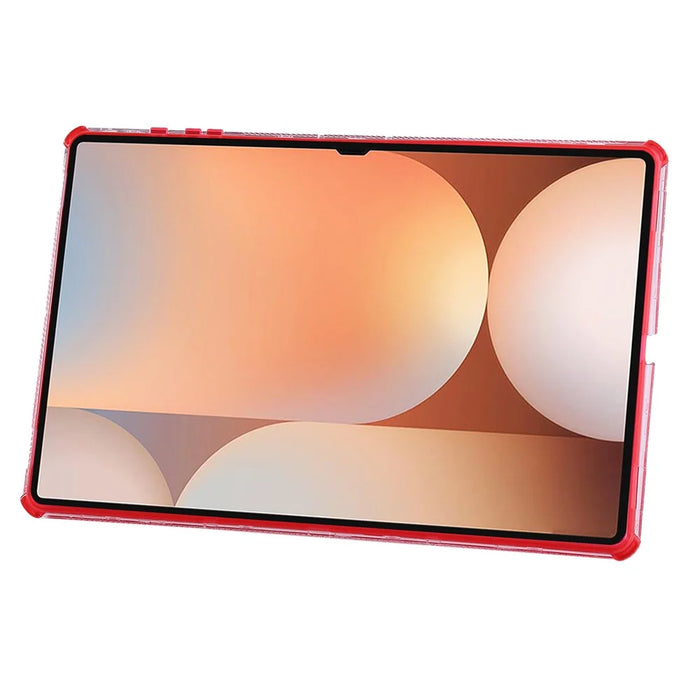 For Samsung Galaxy Tab S9 Ultra  /  S8 Ultra Clear Case 3 in 1 PC + TPU Shockproof Tablet Cover - Red - 2