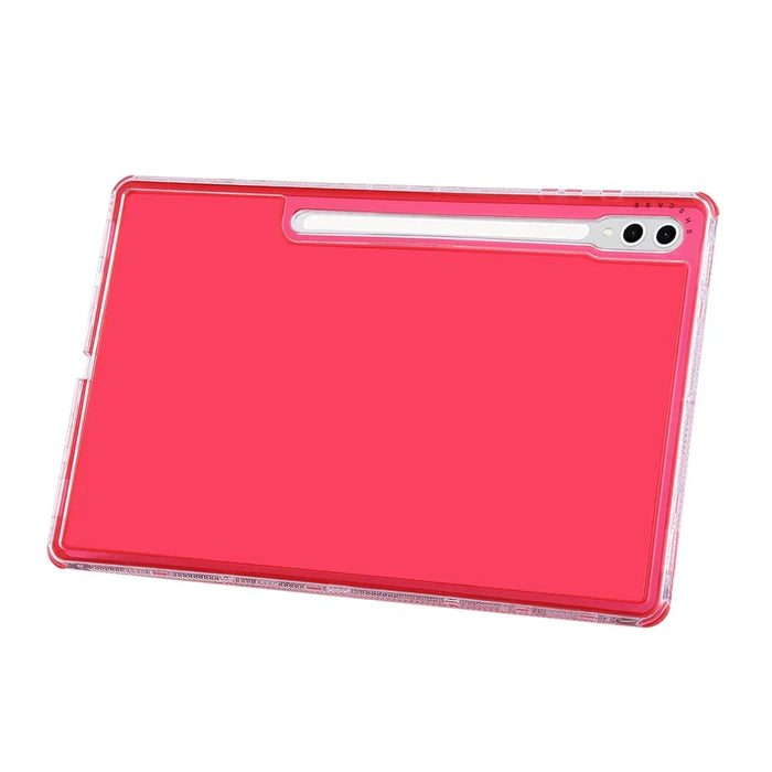 For Samsung Galaxy Tab S9 Ultra  /  S8 Ultra Clear Case 3 in 1 PC + TPU Shockproof Tablet Cover - Red - 3