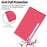 For Samsung Galaxy Tab S9 Ultra  /  S8 Ultra Clear Case 3 in 1 PC + TPU Shockproof Tablet Cover - Red - 6