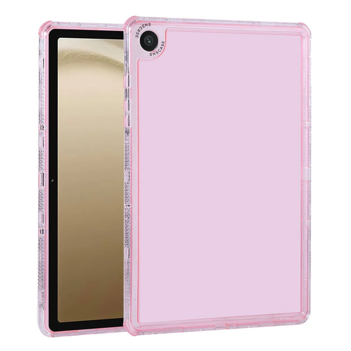 For Samsung Galaxy Tab A9+ Clear Case 3 in 1 PC + TPU Shockproof Tablet Cover - Pink - 5