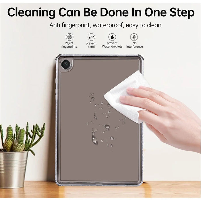 For Samsung Galaxy Tab A9 Clear Case 3 in 1 PC + TPU Shockproof Tablet Cover - Black - 5