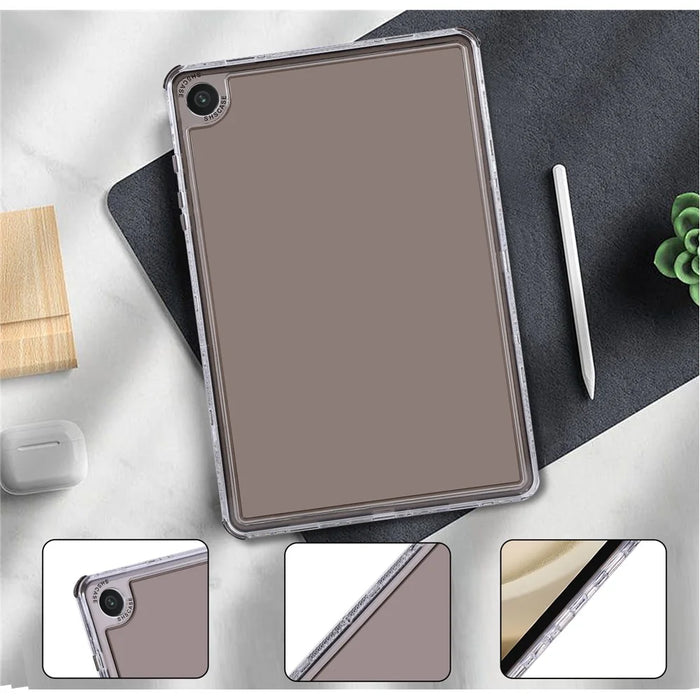 For Samsung Galaxy Tab A9 Clear Case 3 in 1 PC + TPU Shockproof Tablet Cover - Black - 7