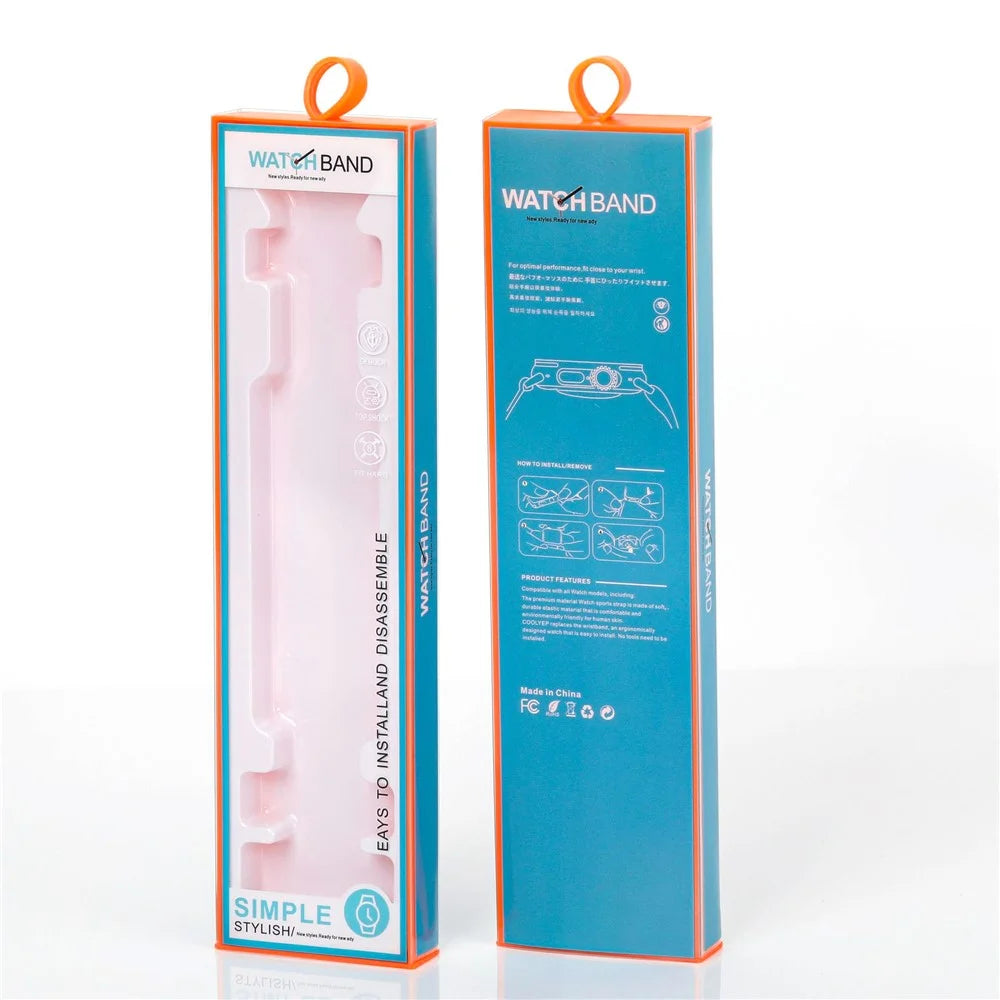 100 PCS Watch Band Packaging Box Pull Out Style Short D1 165 x 55 x 18 mm For Fashion Accessories Storage - Orange  /  Baby Blue - 1