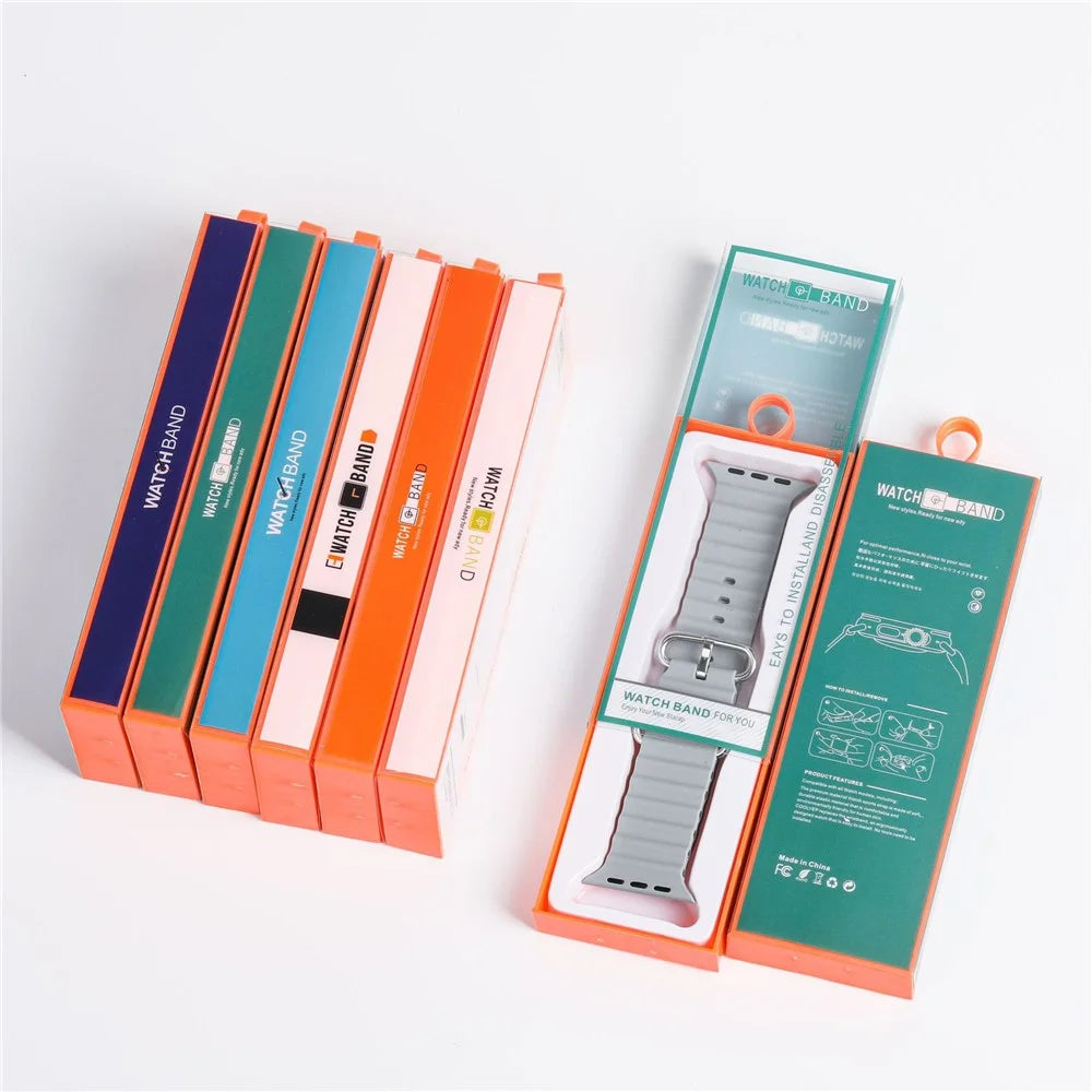 100 PCS Watch Band Packaging Box Pull Out Style Short D1 165 x 55 x 18 mm For Fashion Accessories Storage - Orange  /  Baby Blue - 6
