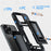 For iPhone 16 Pro Max Case TPU + PC Armor Shockproof Phone Cover with Card Holder - Gold - 4