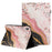 For iPad mini (2024)  /  (2021) Tablet Case Litchi Texture Pattern Printing Leather Cover Auto Sleep  /  Wake with Card Holder - Marble Flower - 1