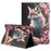 For Samsung Galaxy Tab A9 Tablet Case Litchi Texture Pattern Printing Leather Cover Auto Sleep  /  Wake with Card Holder - Fox - 1