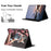 For Samsung Galaxy Tab A9 Tablet Case Litchi Texture Pattern Printing Leather Cover Auto Sleep  /  Wake with Card Holder - Fox - 5