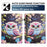 For Samsung Galaxy Tab S10 FE / S9 FE / S9 Tablet Case Litchi Texture Pattern Printing Leather Cover with Card Holder - Owl - 4