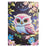 For Samsung Galaxy Tab S10 FE / S9 FE / S9 Tablet Case Litchi Texture Pattern Printing Leather Cover with Card Holder - Owl - 6