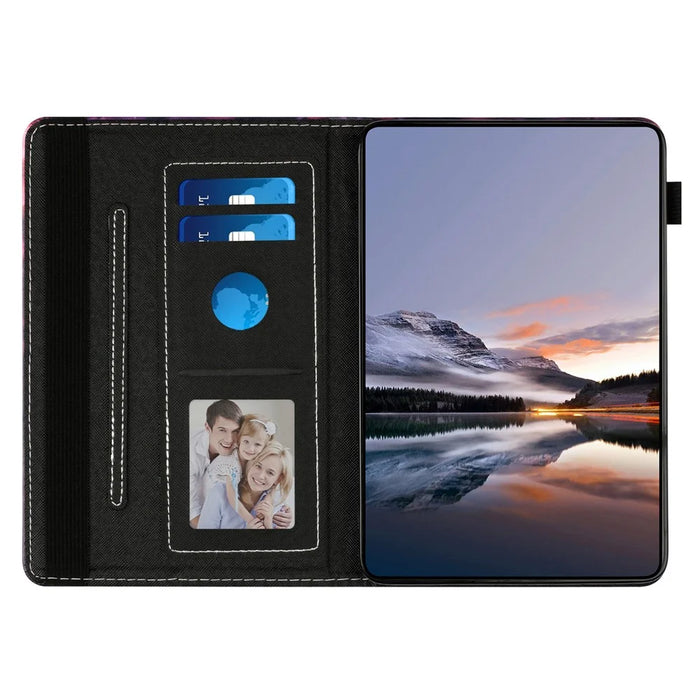 For Lenovo Tab M9 TB-310FU Tablet Case Litchi Texture Pattern Printing Leather Cover Auto Sleep  /  Wake with Card Holder - Two Cats - 2