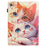 For Lenovo Tab M9 TB-310FU Tablet Case Litchi Texture Pattern Printing Leather Cover Auto Sleep  /  Wake with Card Holder - Two Cats - 7