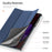 DUX DUCIS For Lenovo Yoga Tab Plus Case  Domo Series Tri-fold Stand PU Leather Protective Tablet Cover - Blue - 5