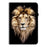 For iPad mini (2024)  /  (2021) Leather Case Pattern Printed Stand Tablet Cover with Card Slots - Lion Head - 7