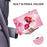 For Samsung Galaxy Tab A9+ Leather Case Pattern Printed Stand Tablet Cover with Card Slots - Pink Butterfly - 5