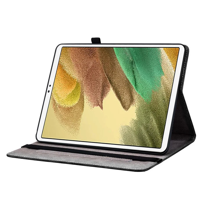 For Samsung Galaxy Tab A7 Lite 8.7-inch T220  /  T225 Leather Case Pattern Printed Stand Tablet Cover with Card Slots - Pink Butterfly - 2