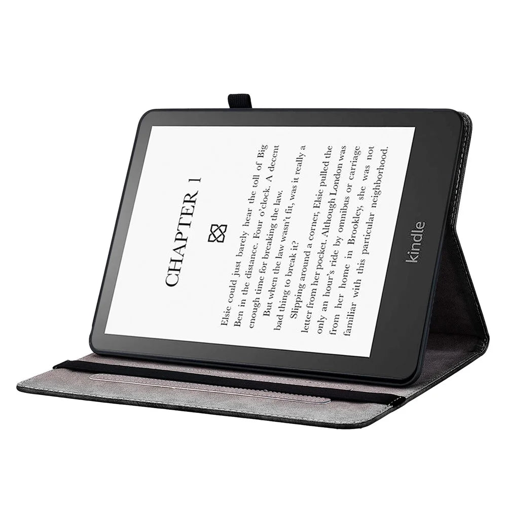 For Amazon Kindle Paperwhite (2021) Leather Case Pattern Printed Stand Tablet Cover with Card Slots - Lion Head - 2