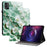 For Lenovo Legion Y700 (2025) Leather Case Pattern Printed Stand Tablet Cover with Card Slots - Jade Flower - 1