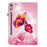 For Lenovo Tab P12 Leather Case Pattern Printed Stand Tablet Cover with Card Slots - Pink Butterfly - 6