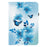 For Lenovo Tab M9 TB-310FU Leather Case Pattern Printed Stand Tablet Cover with Card Slots - Blue Butterfly - 6