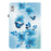 For Lenovo Tab M9 TB-310FU Leather Case Pattern Printed Stand Tablet Cover with Card Slots - Blue Butterfly - 7