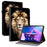 For Lenovo Tab M10 (Gen 3) Leather Case Pattern Printed Stand Tablet Cover with Card Slots - Lion Head - 1