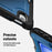 For iPad Air 11 (2026) / (2025) / (2024) Case Kickstand PC + TPE Tablet Cover with Hand Strap and Shoulder Strap - Navy Blue - 6