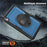 For iPad (2025)  /  10.9 (2022) Case Kickstand PC + TPE Tablet Cover with Hand Strap and Shoulder Strap - Navy Blue - 4