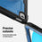 For iPad (2025)  /  10.9 (2022) Case Kickstand PC + TPE Tablet Cover with Hand Strap and Shoulder Strap - Navy Blue - 7